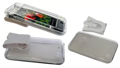 matshop.gr - VOLTE-TEL ΘΗΚΗ IPHONE 2G CRYSTAL ΔΙΑΦΑΝΗ ROTATING CLIP