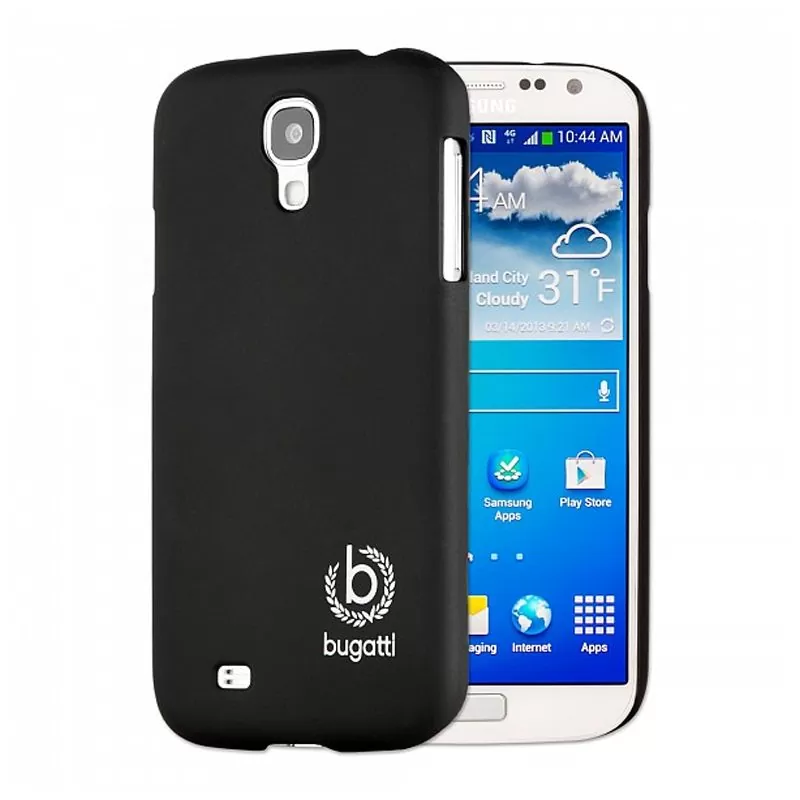 matshop.gr - BUGATTI ΘΗΚΗ SAMSUNG S4 I9505 FACEPLATE CLIP ON COVER BLACK SILK