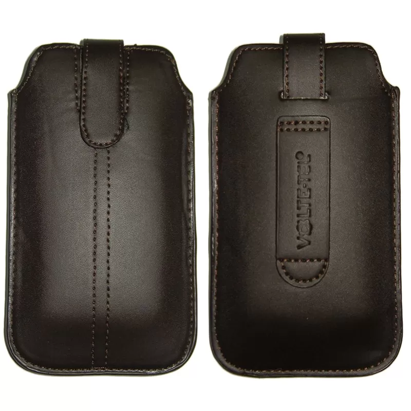 matshop.gr - VOLTE-TEL ΘΗΚΗ ΠΟΥΓΚΙ SLIM SEWING LEATHER LOOP V1509 BROWN XL