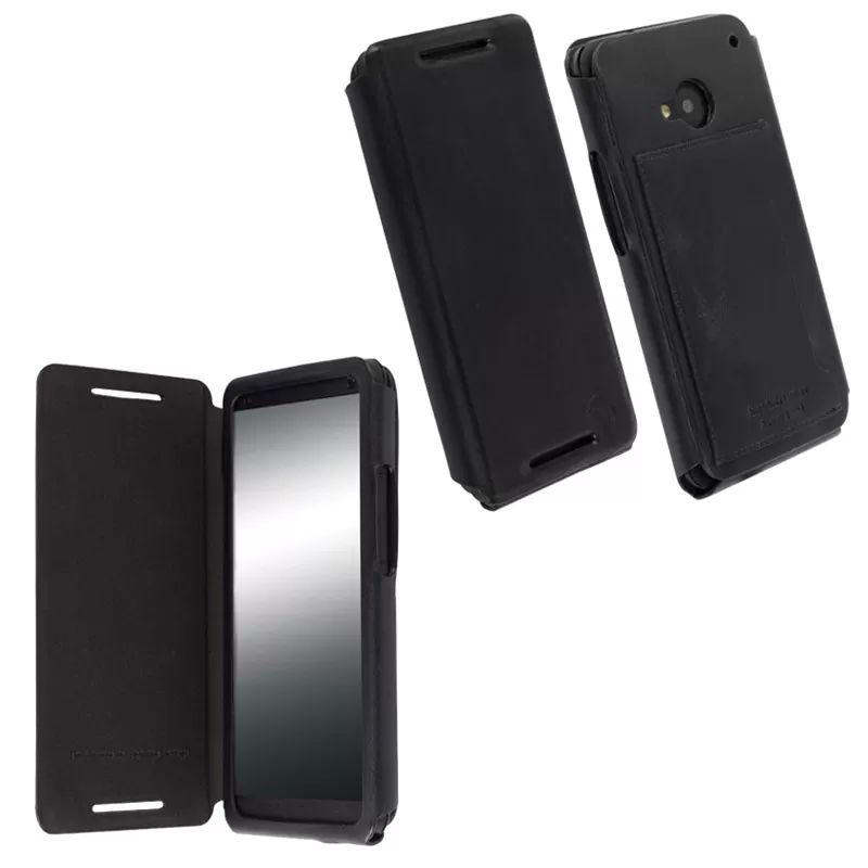 matshop.gr - KRUSELL ΘΗΚΗ HTC ONE LEATHER FLIPCOVER KIRUNA BLACK