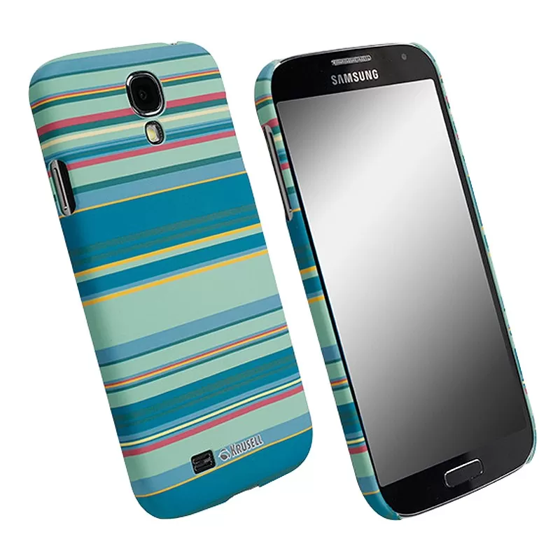 matshop.gr - KRUSELL ΘΗΚΗ SAMSUNG I9505 FACEPLATE PRINTCOVER GREEN STRIPE
