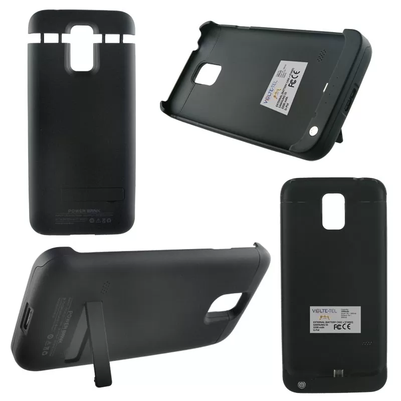 matshop.gr - SAMSUNG G900 S5 EXTERNAL(BATTERY CASE+STAND)3200mAh Li-Pol BLACK