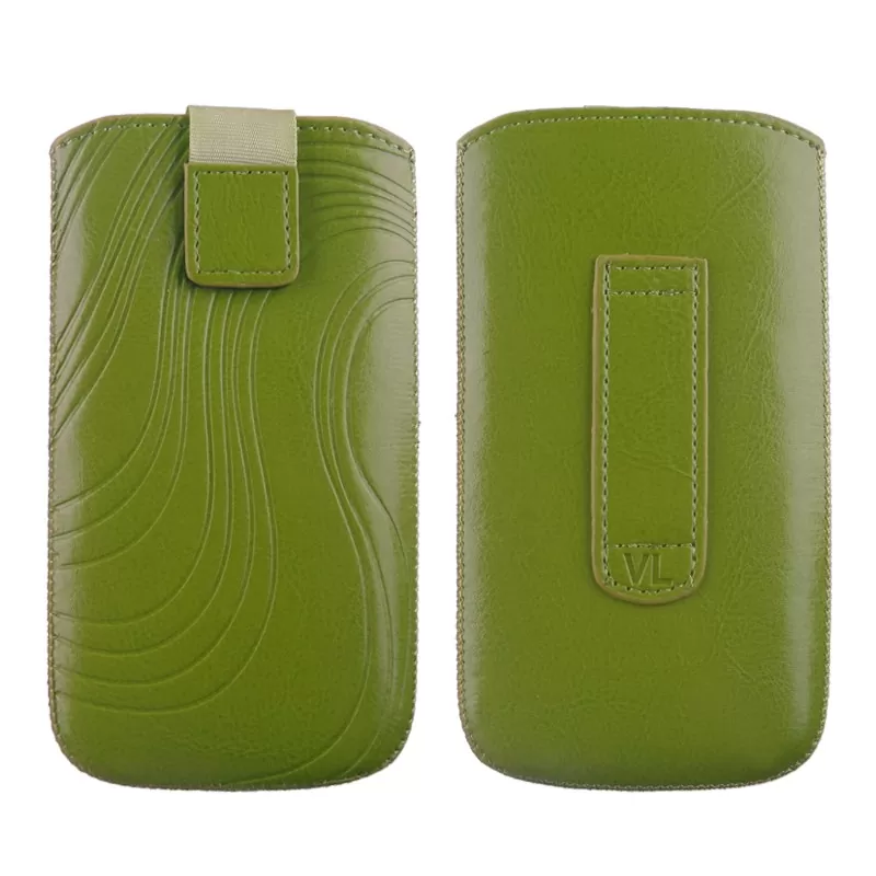 matshop.gr - VOLTE-TEL ΘΗΚΗ ΠΟΥΓΚΙ SOFTCASE "S" LEATHER VELCRO LOOP GREEN XL NSP 2000DS