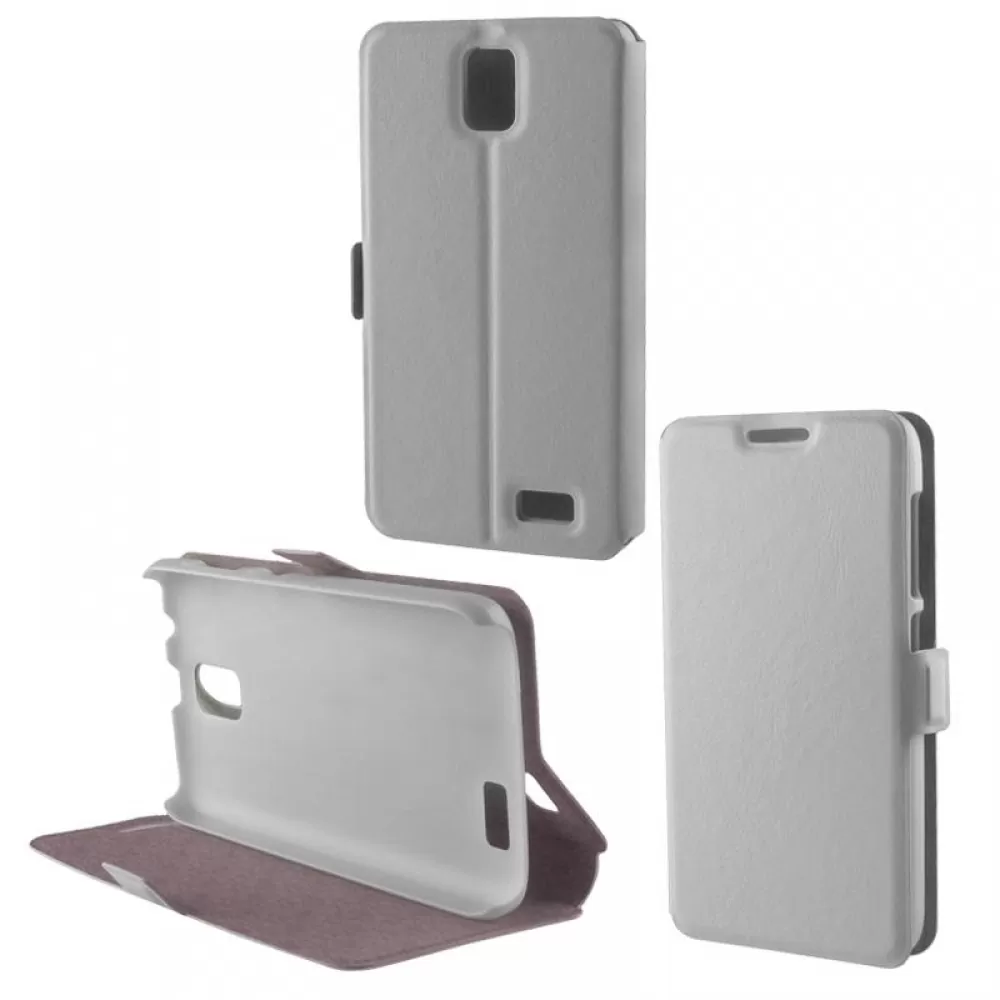 matshop.gr - VOLTE-TEL ΘΗΚΗ LENOVO A328 PU LEATHER BOOK-STAND WHITE