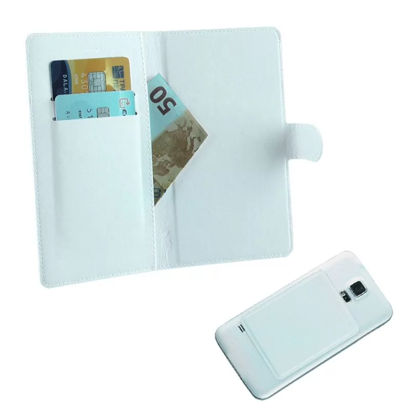 matshop.gr - VOLTE-TEL ΘΗΚΗ UNIVERSAL 4.5"-5.1" LEATHER LINE BOOK 3M MAGNET WHITE