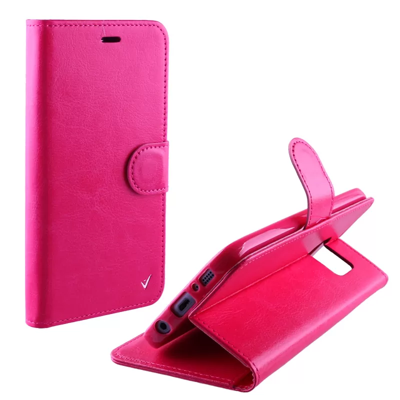 matshop.gr - VOLTE-TEL ΘΗΚΗ SAMSUNG S7 G930 5.1"LEATHER-TPU BOOK STAND PINK