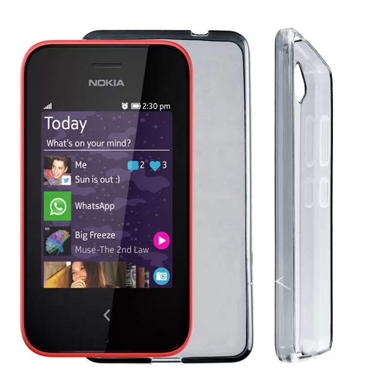 matshop.gr - VOLTE-TEL ΘΗΚΗ NOKIA ASHA 230 SLIMCOLOR TPU ΔΙΑΦΑΝΗ ΓΚΡΙ