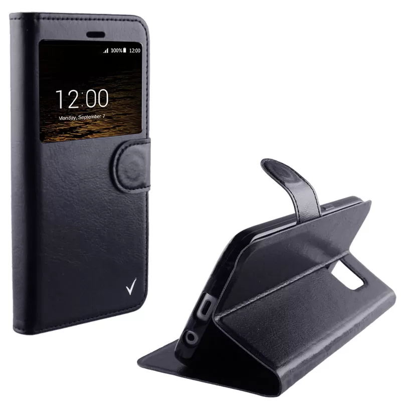 matshop.gr - VOLTE-TEL ΘΗΚΗ IPHONE 8/7 PLUS 5.5" LEATHER-TPU VIEW BOOK STAND BLACK
