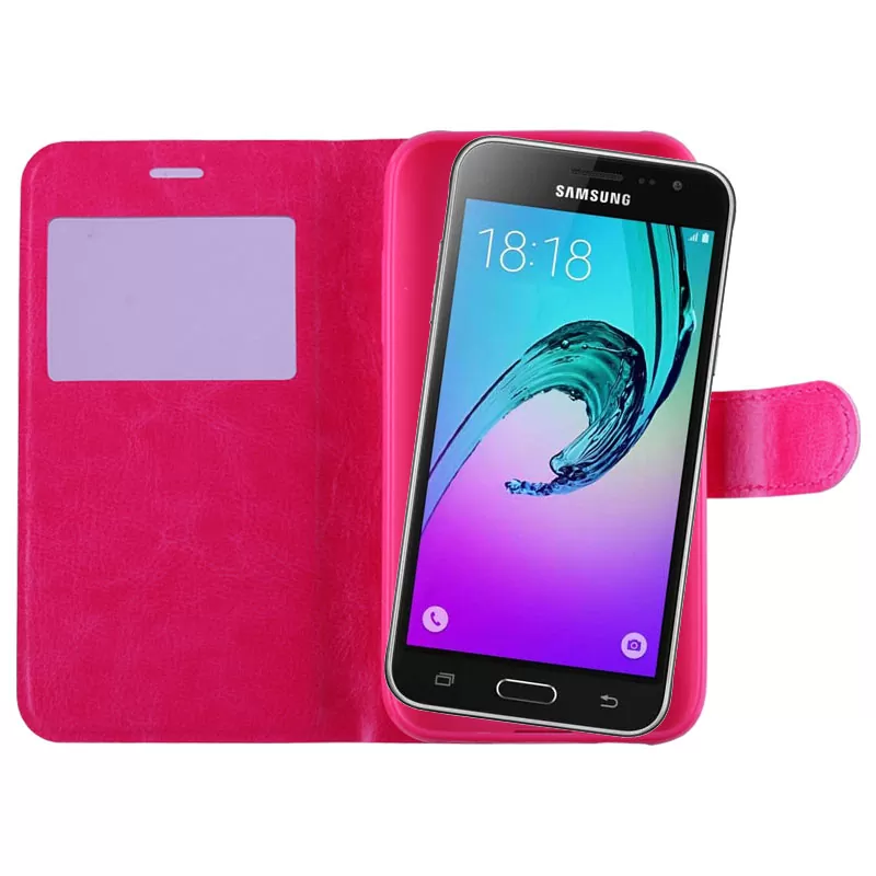 matshop.gr - VOLTE-TEL ΘΗΚΗ SAMSUNG J3 2016 J320 LEATHER-TPU VIEW BOOK STAND PINK