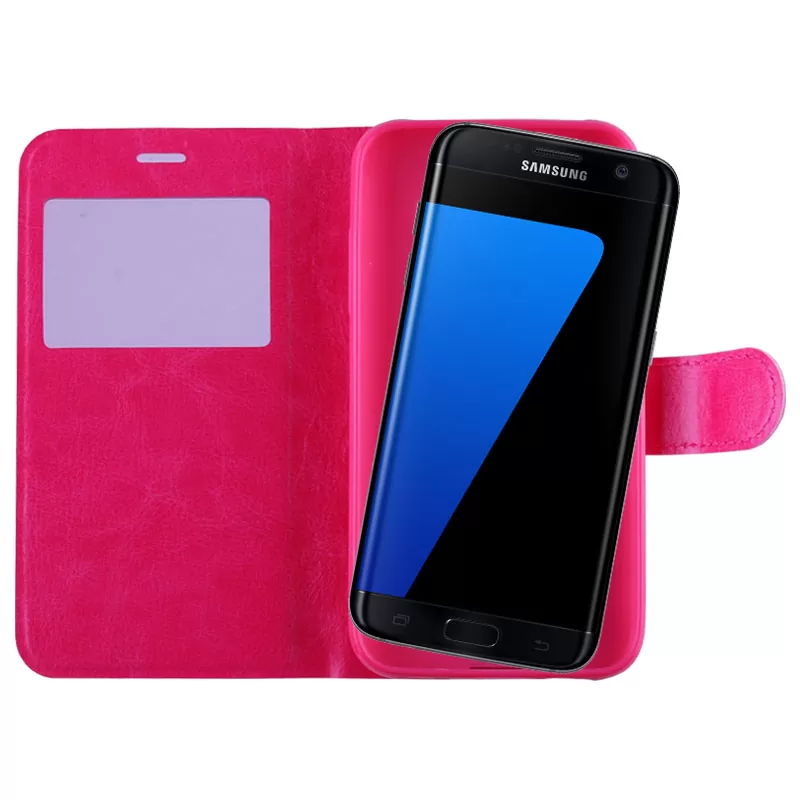 matshop.gr - VOLTE-TEL ΘΗΚΗ SAMSUNG S7 EDGE G935 LEATHER-TPU VIEW BOOK STAND PINK