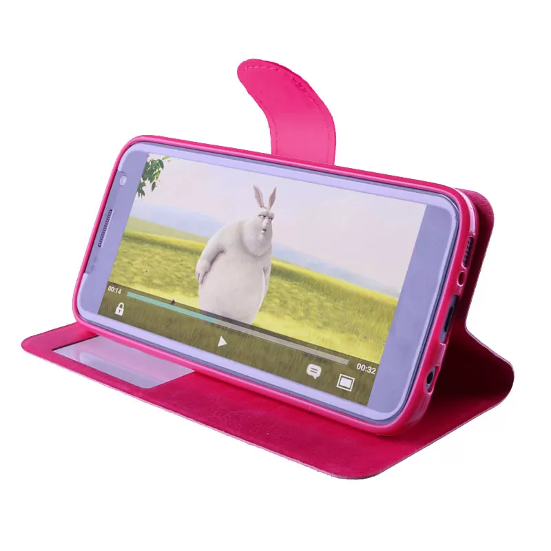 matshop.gr - VOLTE-TEL ΘΗΚΗ SAMSUNG S7 EDGE G935 LEATHER-TPU VIEW BOOK STAND PINK