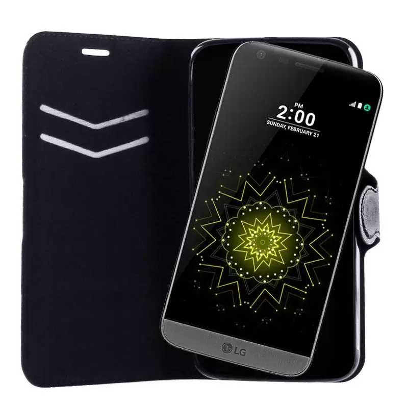 matshop.gr - VOLTE-TEL ΘΗΚΗ LG G5 H850 LINE LEATHER-TPU BOOK STAND BLACK