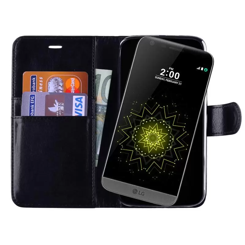 matshop.gr - VOLTE-TEL ΘΗΚΗ LG G5 H850 LEATHER-TPU BOOK STAND BLACK