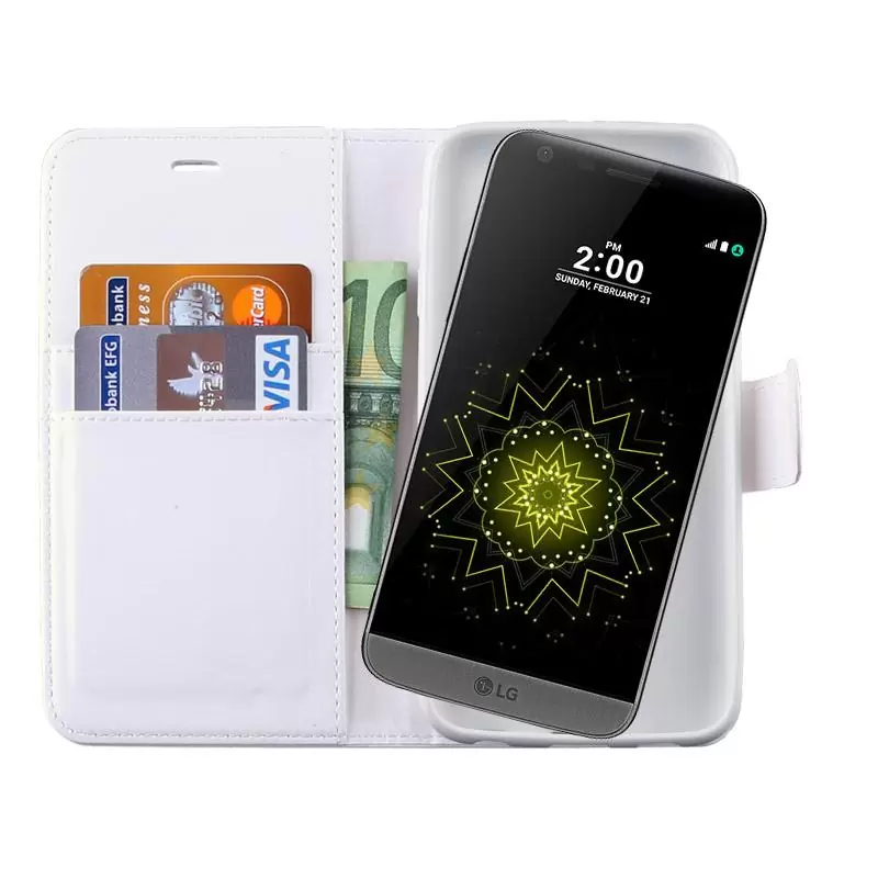 matshop.gr - VOLTE-TEL ΘΗΚΗ LG G5 H850 LEATHER-TPU BOOK STAND WHITE
