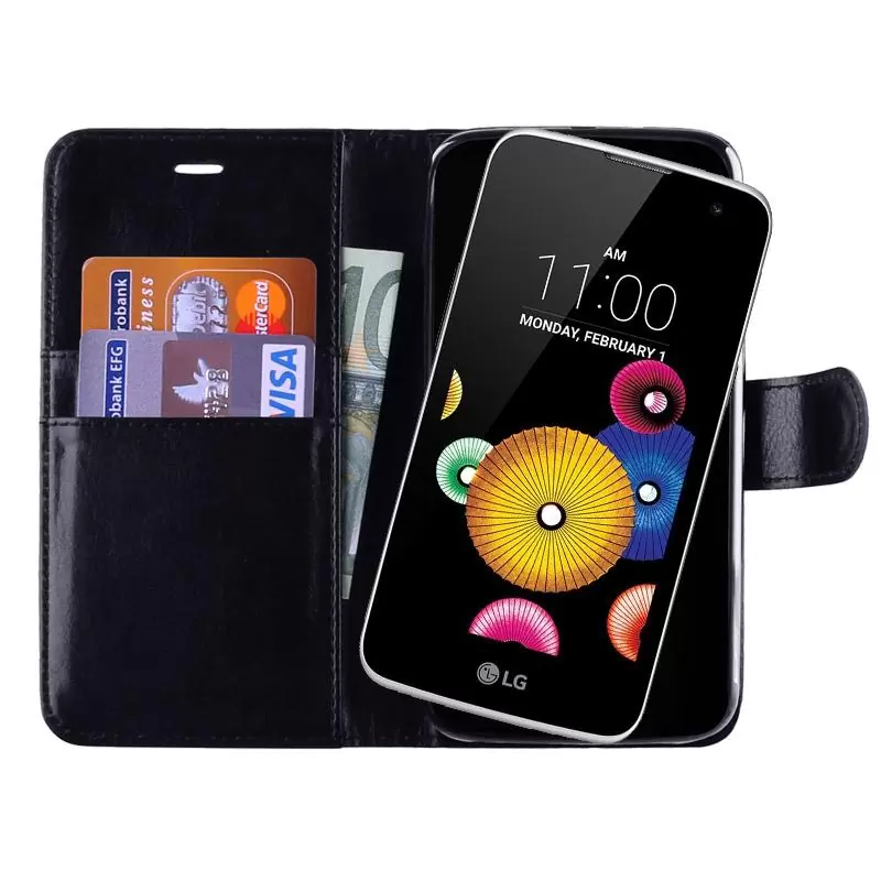 matshop.gr - VOLTE-TEL ΘΗΚΗ LG K4 K120 LEATHER-TPU BOOK STAND BLACK