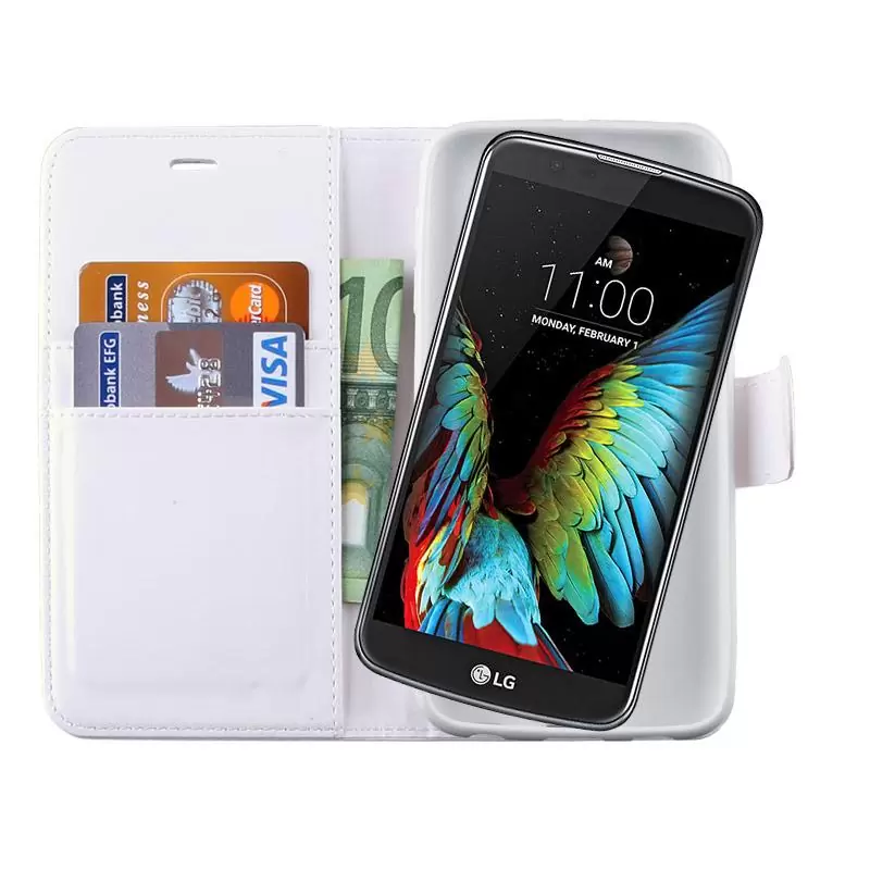matshop.gr - VOLTE-TEL ΘΗΚΗ LG K10 K420 LEATHER-TPU BOOK STAND WHITE