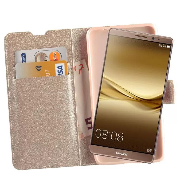matshop.gr - VOLTE-TEL ΘΗΚΗ HUAWEI MATE 8 LEATHER GOLD-TPU BOOK STAND