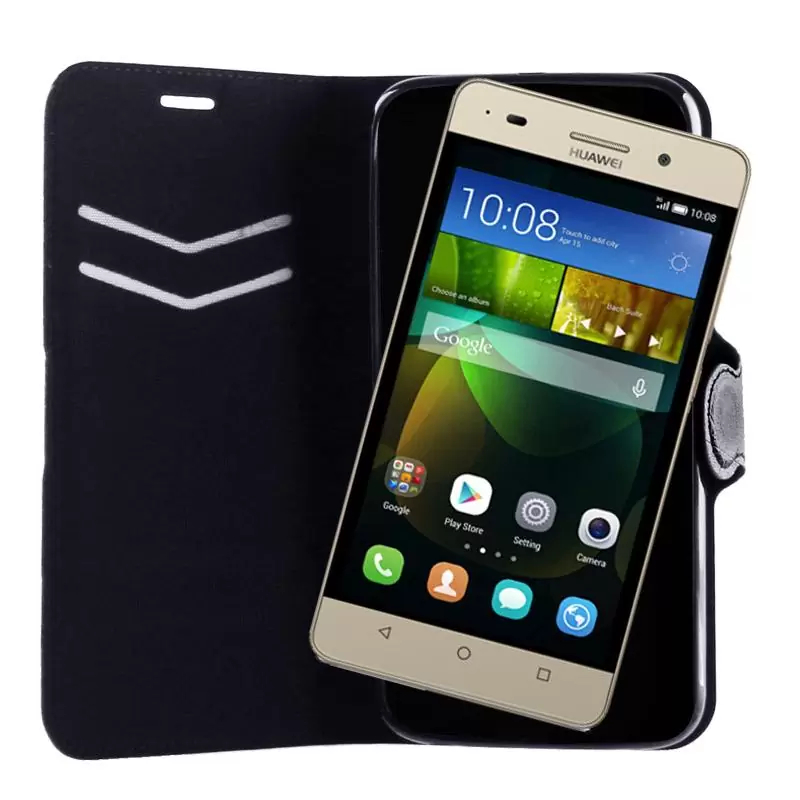 matshop.gr - VOLTE-TEL ΘΗΚΗ HONOR 4C G PLAY MINI LINE LEATHER-TPU BOOK STAND BLACK