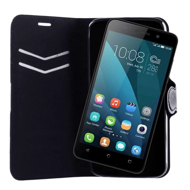matshop.gr - VOLTE-TEL ΘΗΚΗ HONOR 4X GLORY PLAY LINE LEATHER-TPU BOOK STAND BLACK