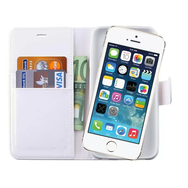 matshop.gr - VOLTE-TEL ΘΗΚΗ IPHONE SE/5/5S 4.0" LEATHER-TPU BOOK STAND WHITE
