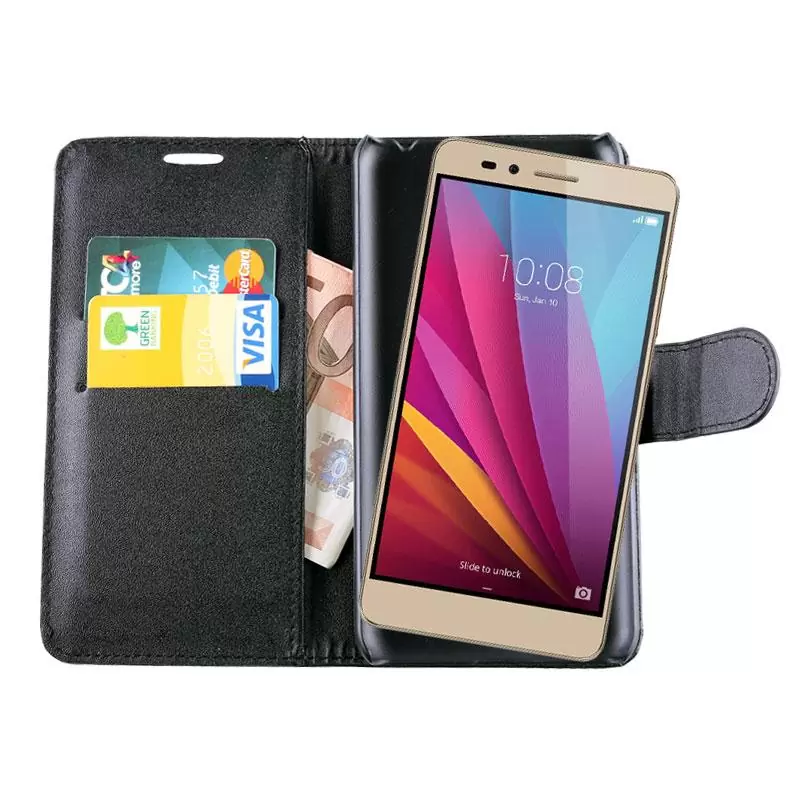 matshop.gr - VOLTE-TEL ΘΗΚΗ HONOR 5X LEATHER PU BOOK-STAND BLACK