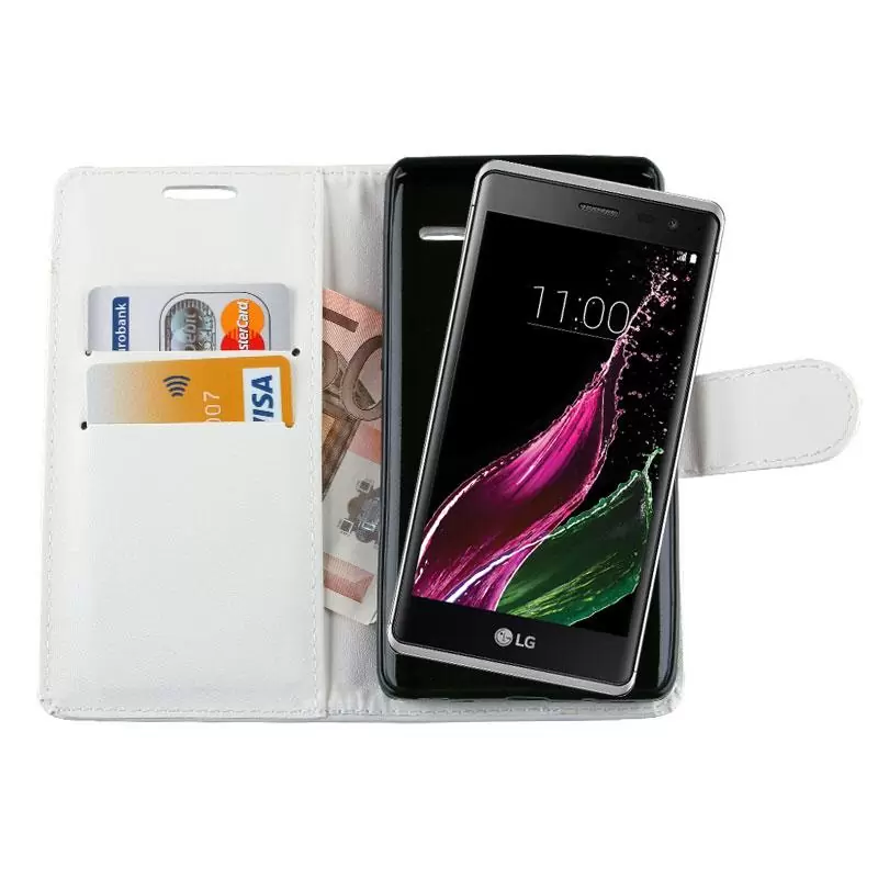 matshop.gr - VOLTE-TEL ΘΗΚΗ LG ZERO H650 LEATHER PU BOOK-STAND WHITE