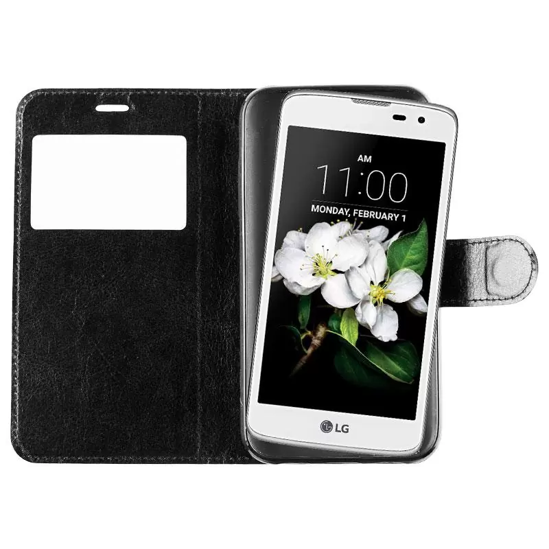 matshop.gr - VOLTE-TEL ΘΗΚΗ LG K7 X210 5.0" LEATHER-TPU VIEW BOOK STAND BLACK