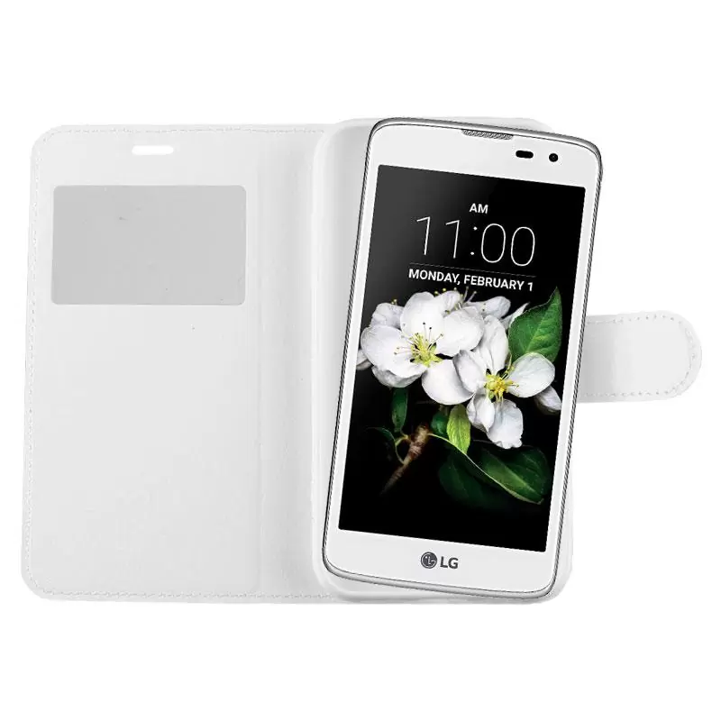 matshop.gr - VOLTE-TEL ΘΗΚΗ LG K7 X210 5.0" LEATHER-TPU VIEW BOOK STAND WHITE