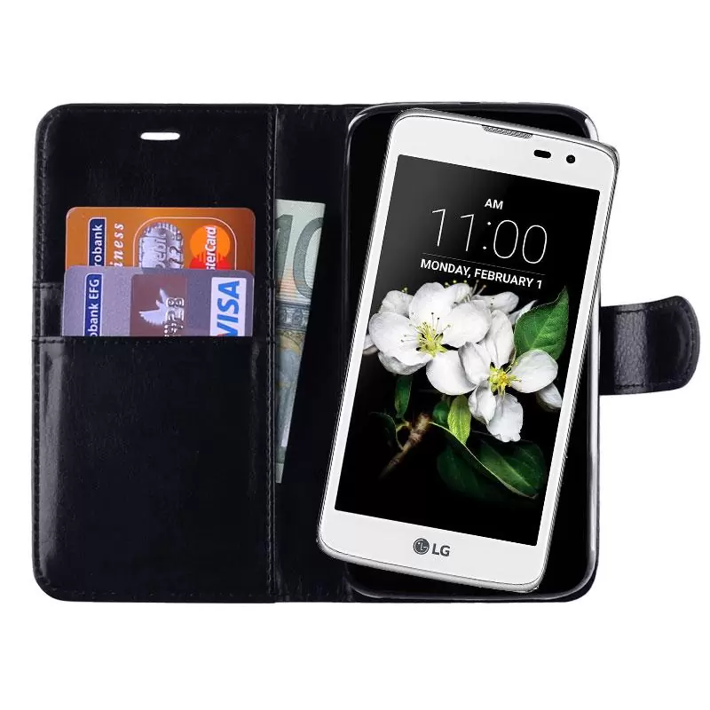 matshop.gr - VOLTE-TEL ΘΗΚΗ LG K7 X210 5.0" LEATHER-TPU BOOK STAND BLACK