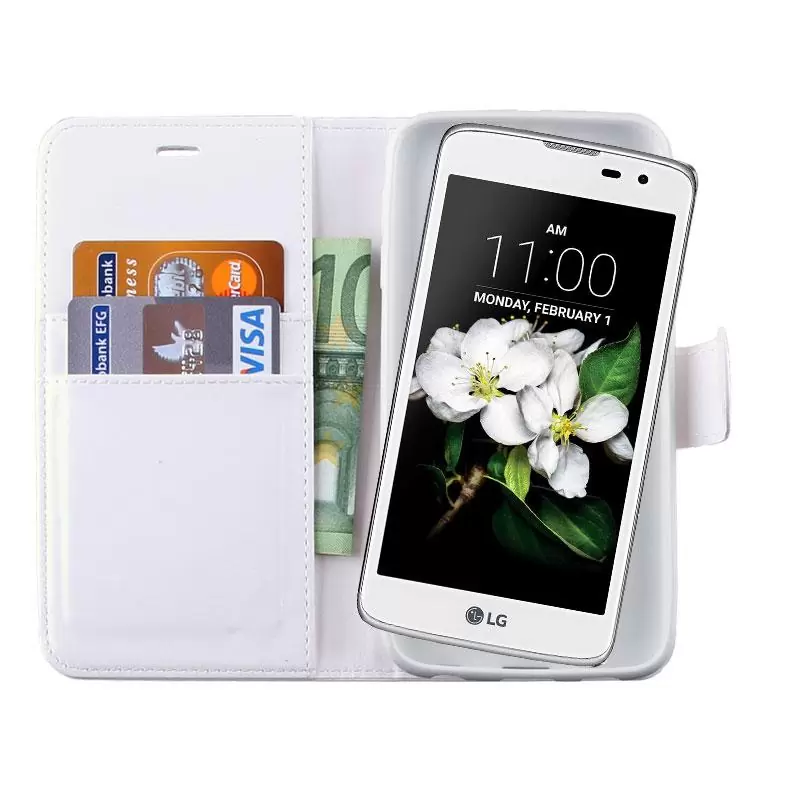 matshop.gr - VOLTE-TEL ΘΗΚΗ LG K7 X210 5.0" LEATHER-TPU BOOK STAND WHITE