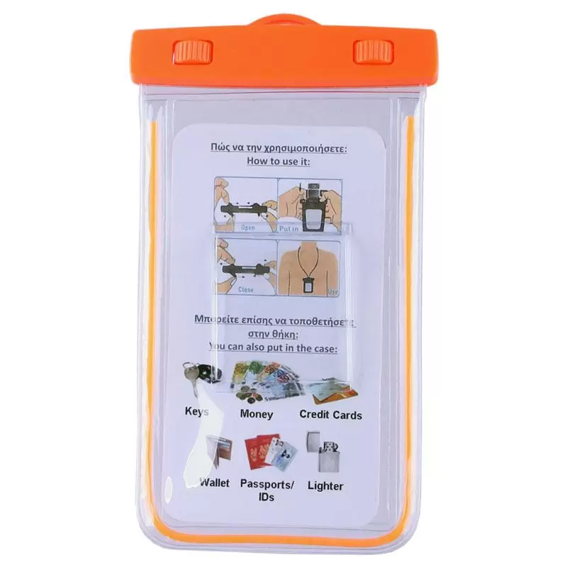 matshop.gr - VOLTE-TEL ΘΗΚΗ ΑΔΙΑΒΡΟΧΗ 2 IN 1 SPORTS ARMBAND LUMINUS IPX8 30m MAX SIZE 14.0cm x 7.0cm (5.4") ORANGE