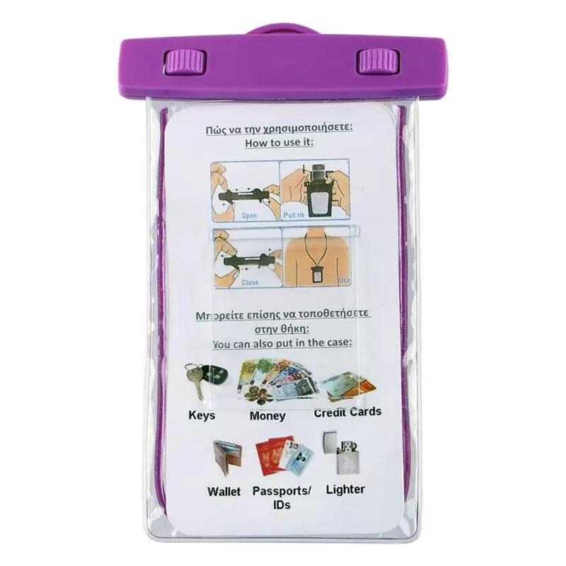 matshop.gr - VOLTE-TEL ΘΗΚΗ ΑΔΙΑΒΡΟΧΗ 2 IN 1 SPORTS ARMBAND LUMINUS IPX8 30m MAX SIZE 14.0cm x 7.0cm (5.4") PURPLE