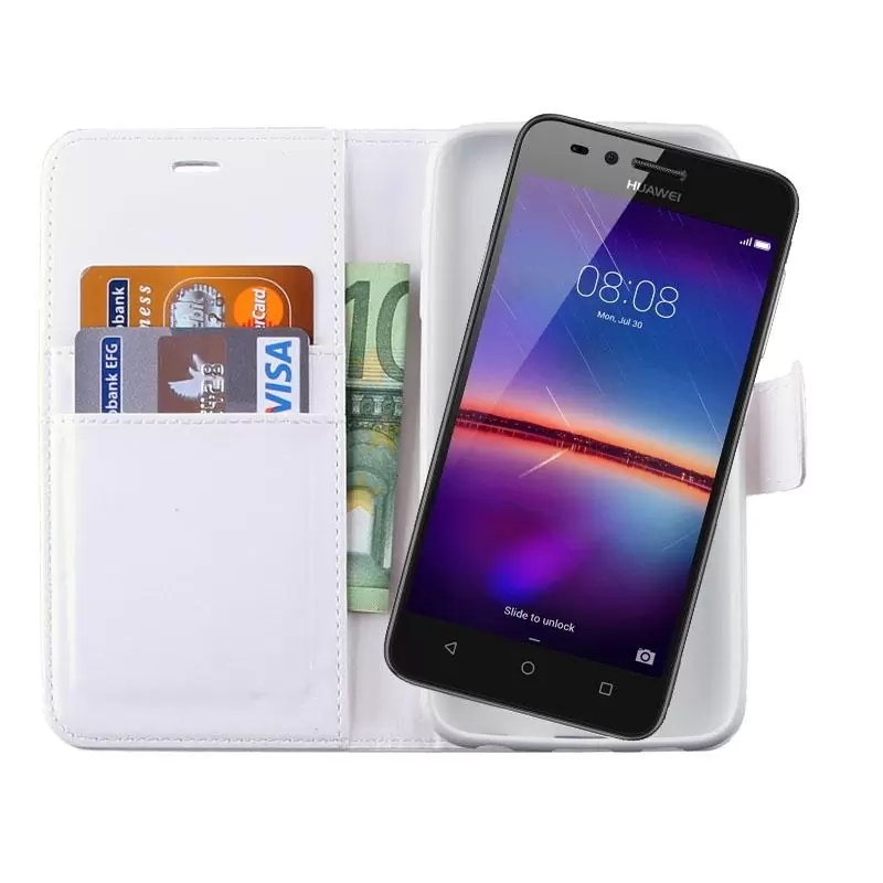 matshop.gr - VOLTE-TEL ΘΗΚΗ HUAWEI Y3 II 4.5" LEATHER-TPU BOOK STAND WHITE