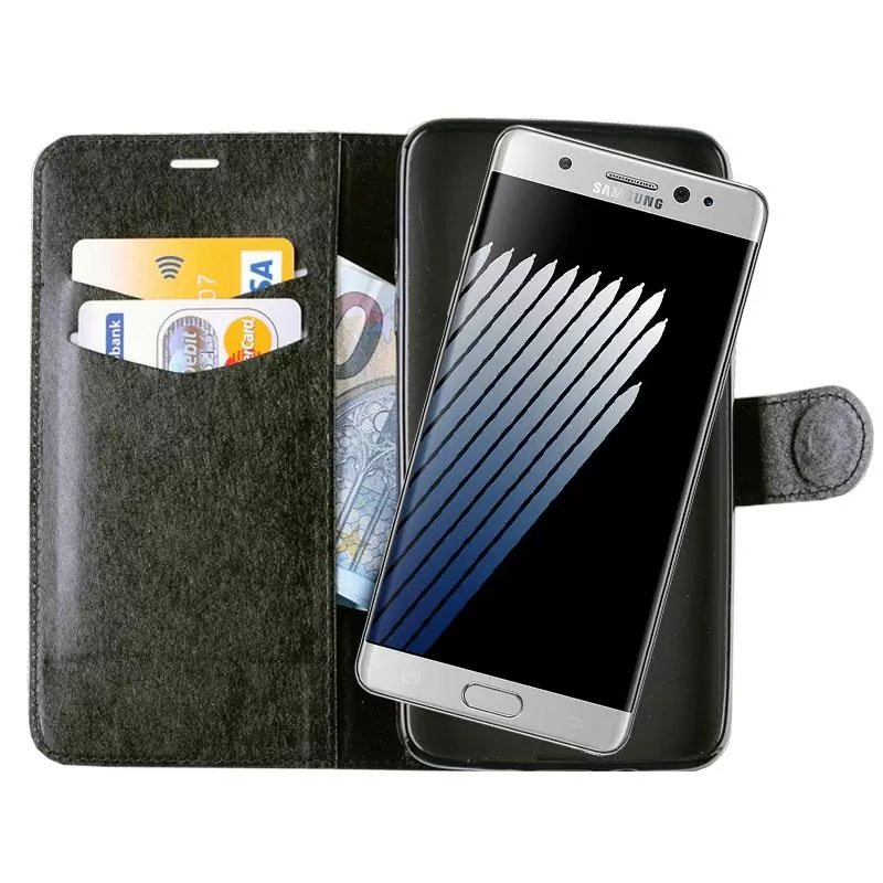 matshop.gr - VOLTE-TEL ΘΗΚΗ SAMSUNG NOTE FE SILK LEATHER-TPU BOOK STAND BLACK