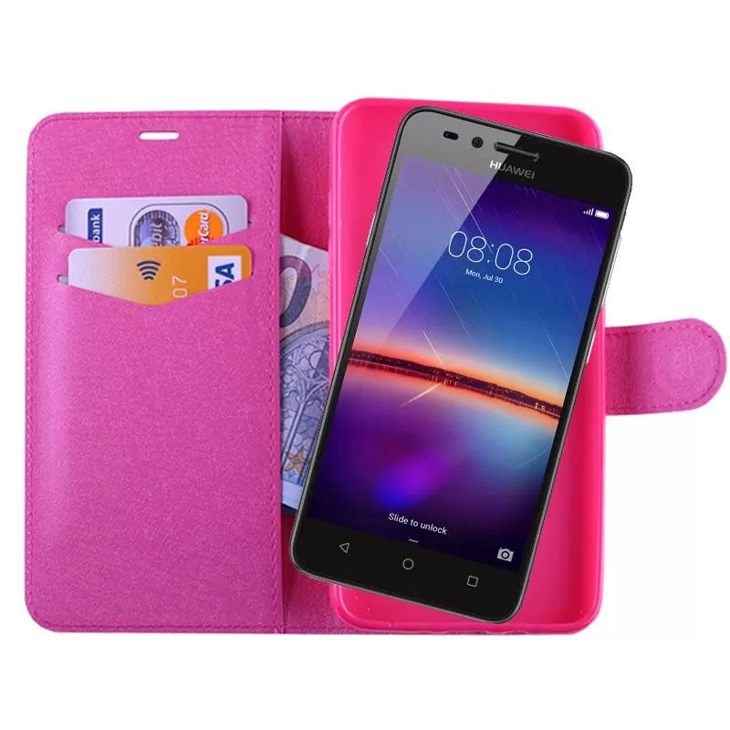 matshop.gr - VOLTE-TEL ΘΗΚΗ HUAWEI Y3 II 4.5" SILK LEATHER-TPU BOOK STAND PINK