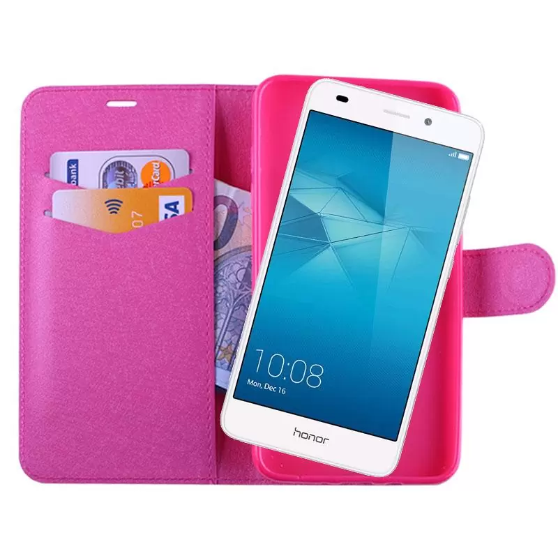 matshop.gr - VOLTE-TEL ΘΗΚΗ HONOR 5C/7 LITE SILK LEATHER-TPU BOOK STAND PINK