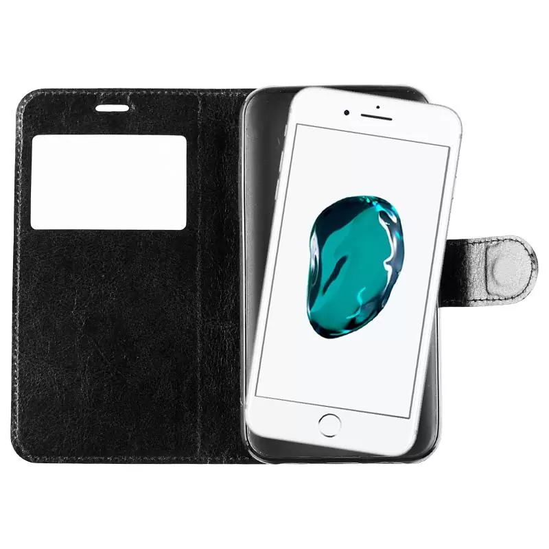 matshop.gr - VOLTE-TEL ΘΗΚΗ IPHONE 8/7 PLUS 5.5" LEATHER-TPU VIEW BOOK STAND BLACK
