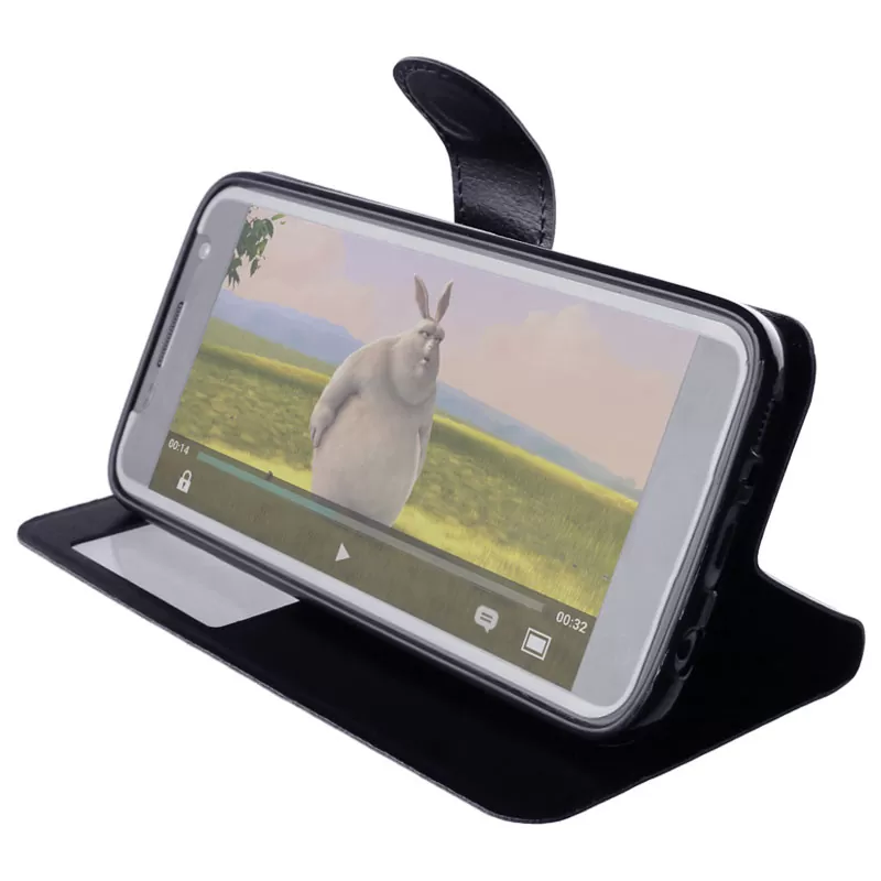 matshop.gr - VOLTE-TEL ΘΗΚΗ IPHONE 8/7 PLUS 5.5" LEATHER-TPU VIEW BOOK STAND BLACK
