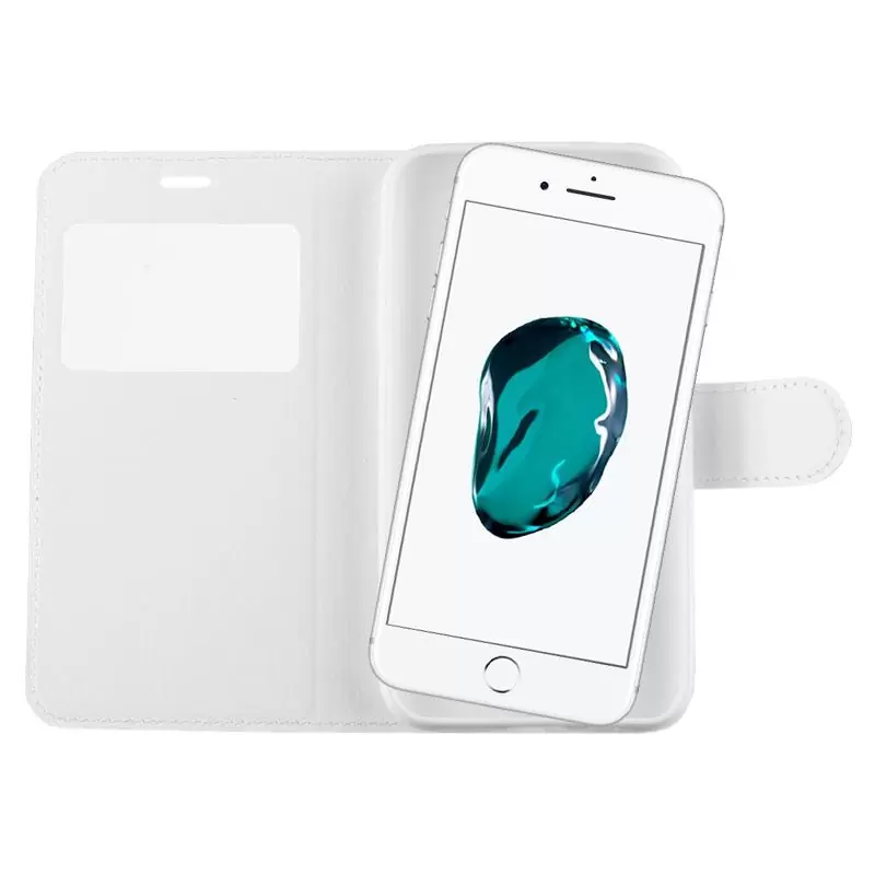 matshop.gr - VOLTE-TEL ΘΗΚΗ IPHONE 8/7 PLUS 5.5" LEATHER-TPU VIEW BOOK STAND WHITE
