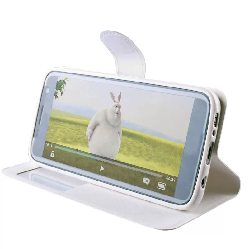 matshop.gr - VOLTE-TEL ΘΗΚΗ IPHONE 8/7 PLUS 5.5" LEATHER-TPU VIEW BOOK STAND WHITE