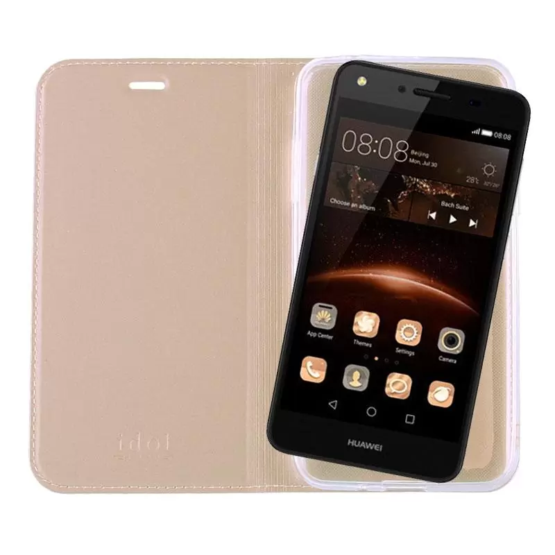 matshop.gr - IDOL 1991 ΘΗΚΗ HUAWEI Y5 II 5.0" PRIME MAGNET BOOK STAND GOLD