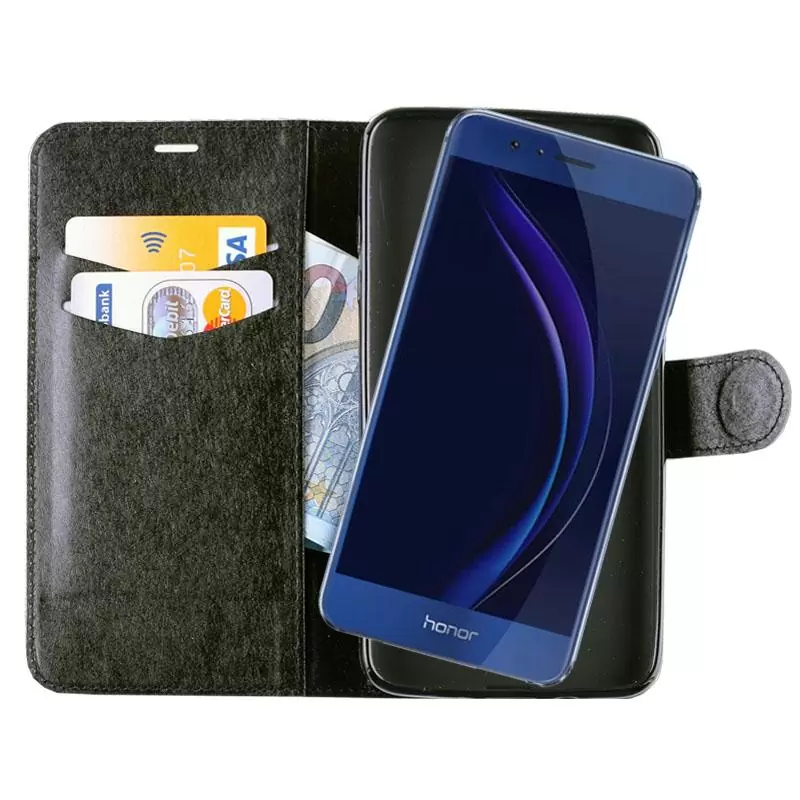 matshop.gr - VOLTE-TEL ΘΗΚΗ HONOR 8 SILK LEATHER-TPU BOOK STAND BLACK