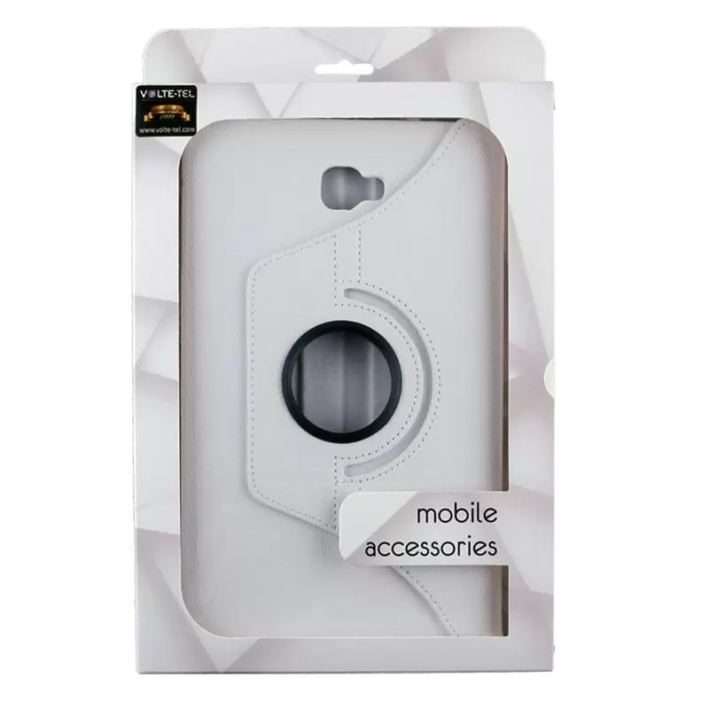 matshop.gr - VOLTE-TEL ΘΗΚΗ SAMSUNG TAB A T580 10.1" LEATHER BOOK ROTATING STAND WHITE