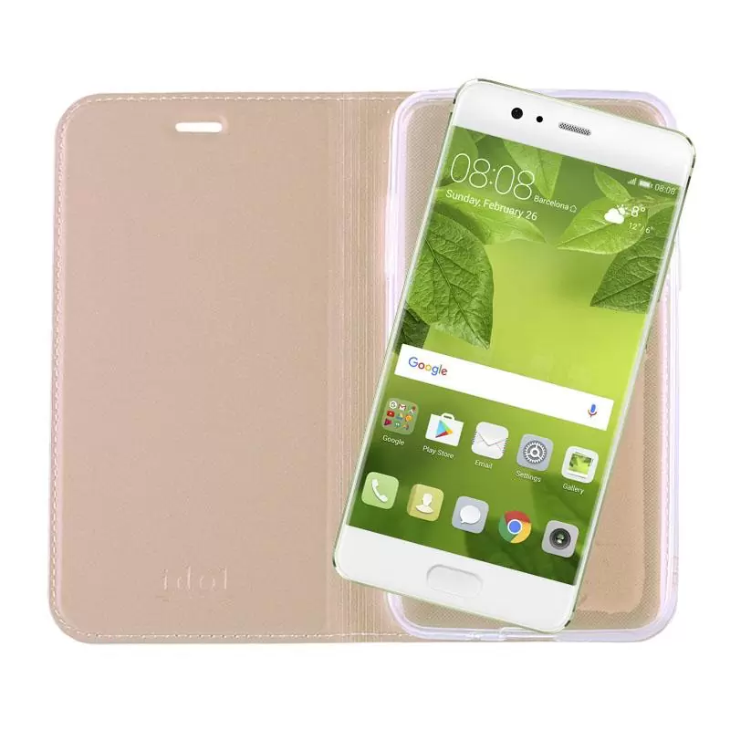matshop.gr - IDOL 1991 ΘΗΚΗ HUAWEI P10 5.1" PRIME MAGNET BOOK STAND GOLD