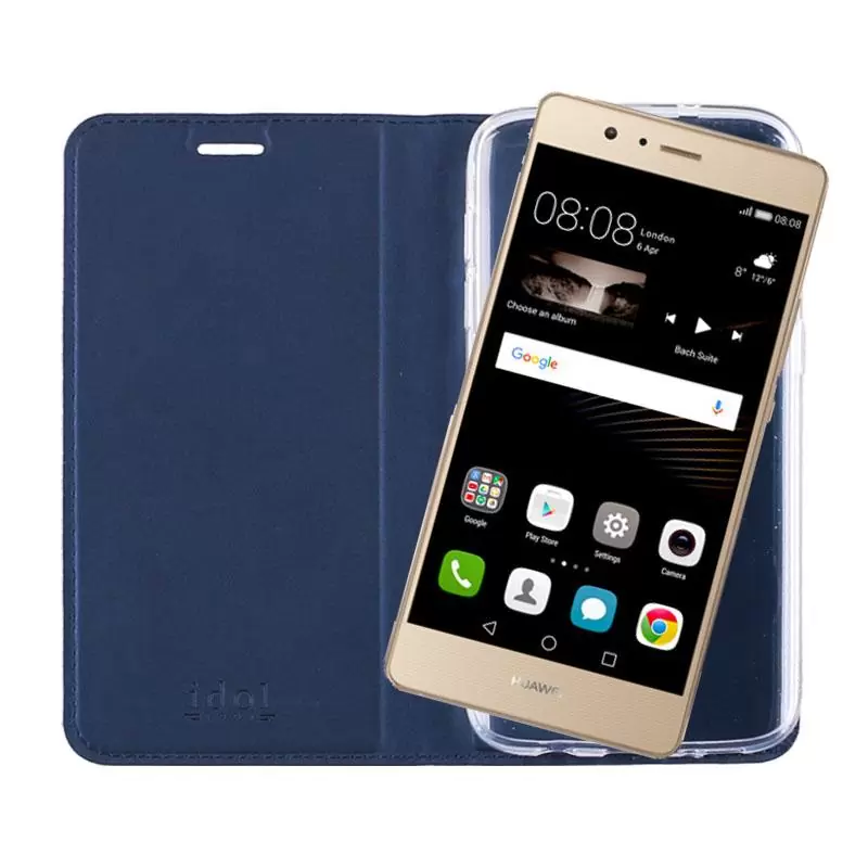 matshop.gr - IDOL 1991 ΘΗΚΗ HUAWEI P9 LITE 5.2" PRIME MAGNET BOOK STAND DARK BLUE