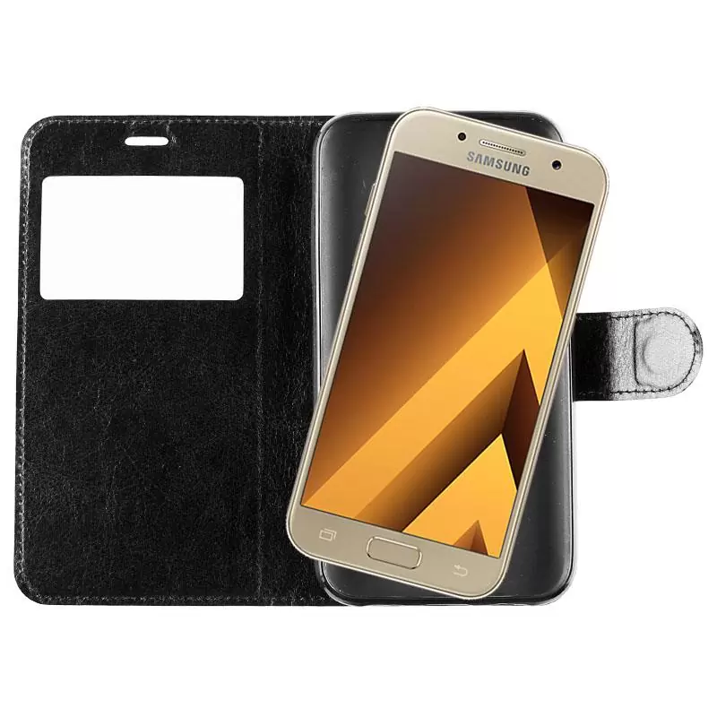 matshop.gr - VOLTE-TEL ΘΗΚΗ SAMSUNG A3 2017 A320 LEATHER-TPU VIEW BOOK STAND BLACK