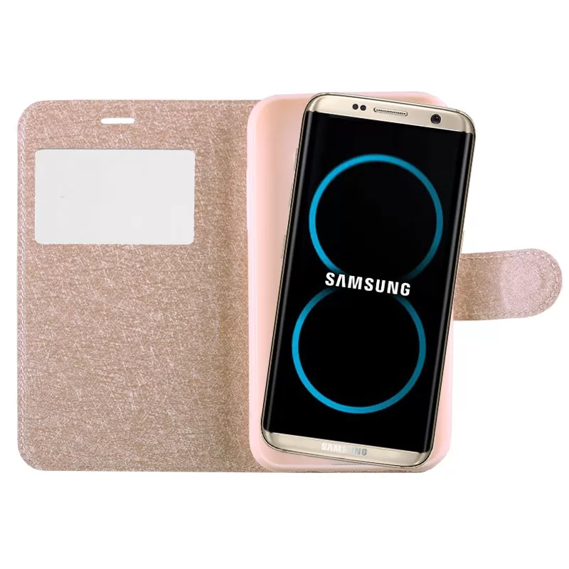 matshop.gr - VOLTE-TEL ΘΗΚΗ SAMSUNG S8 G950 LEATHER GOLD-TPU VIEW BOOK STAND