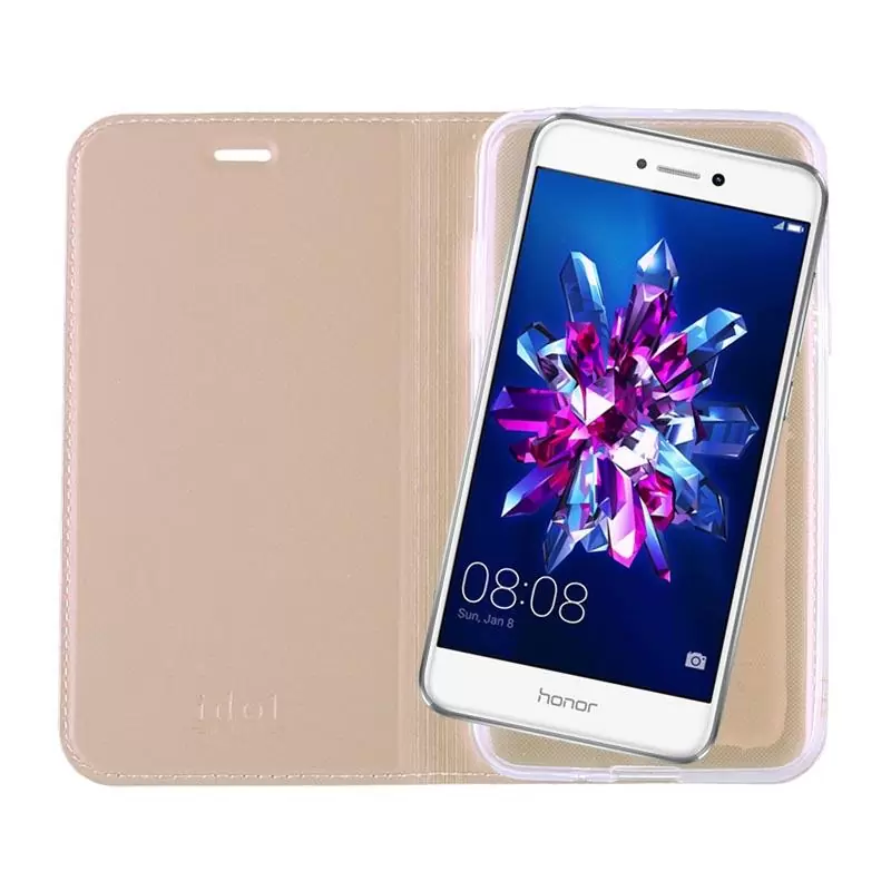 matshop.gr - IDOL 1991 ΘΗΚΗ HUAWEI P9 LITE 2017 PRIME MAGNET BOOK STAND GOLD