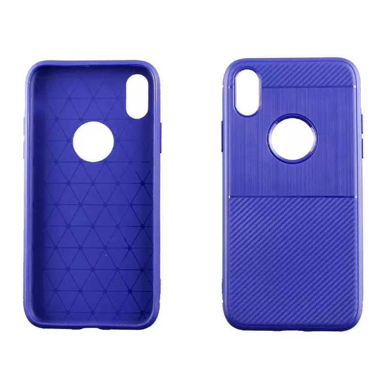 matshop.gr - IDOL 1991 ΘΗΚΗ IPHONE XS/X 5.8" CARBON TPU BLUE