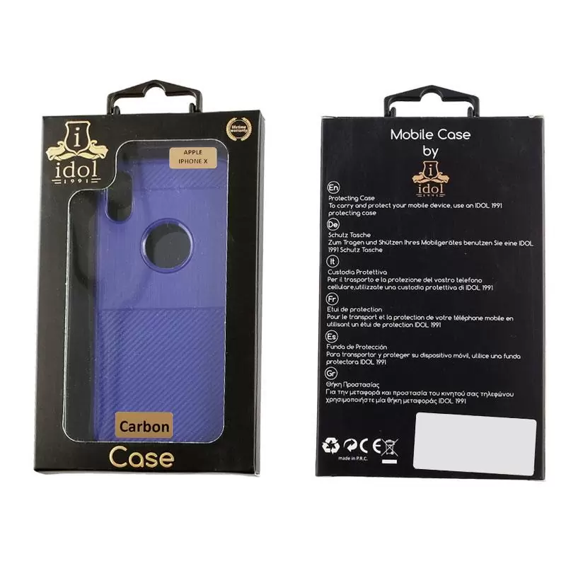 matshop.gr - IDOL 1991 ΘΗΚΗ IPHONE XS/X 5.8" CARBON TPU BLUE